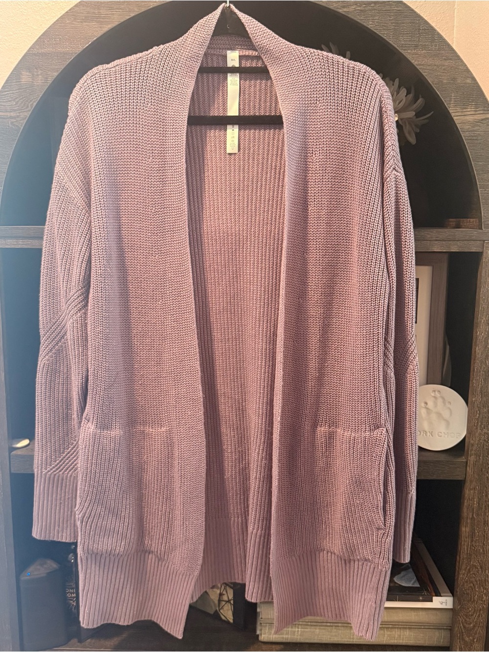 lululemon athletica Dusty Mauve Open-Front Knit Cardigan